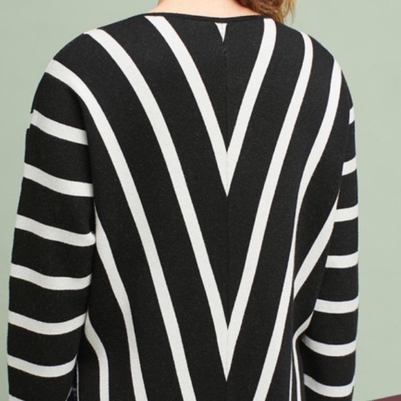 Anthropologie Hadley Striped V-Neck Pullover - Picture 3 of 3